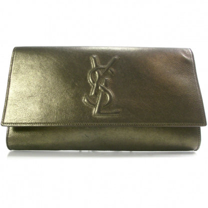 Saint Laurent Leather Belle de Jour Clutch Metallic 1 of 9