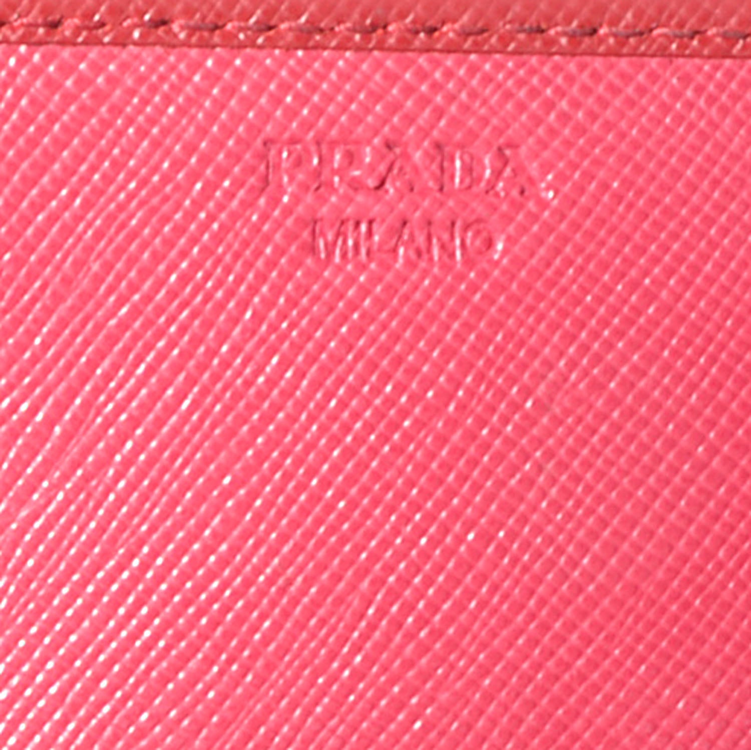 Prada Saffiano Continental Flap Wallet Fuoco Papaya 8 of 9