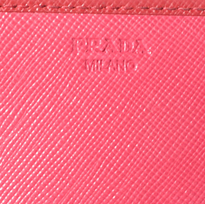 Prada Saffiano Continental Flap Wallet Fuoco Papaya 8 of 9