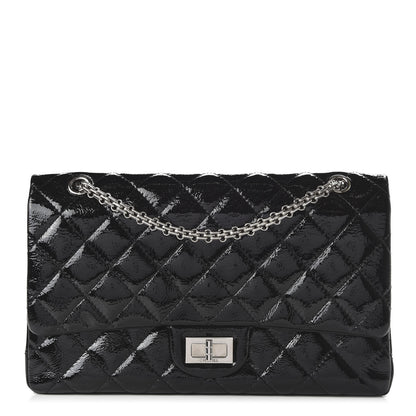 Chanel Distressed Patent Quilted 2.55 Reissue 227 Flap Black 1 of 11