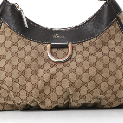 Gucci Monogram Large D Gold Hobo Dark Brown 8 of 21