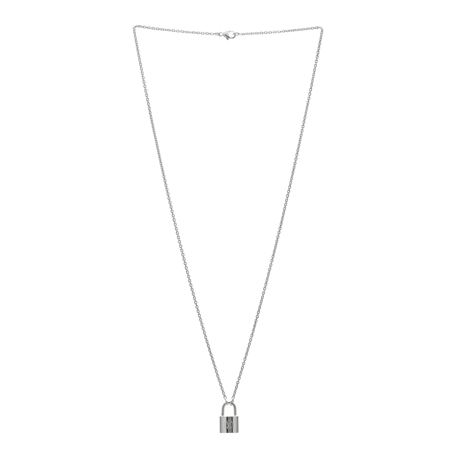 Louis Vuitton Sterling Silver Lockit Necklace 2 of 3