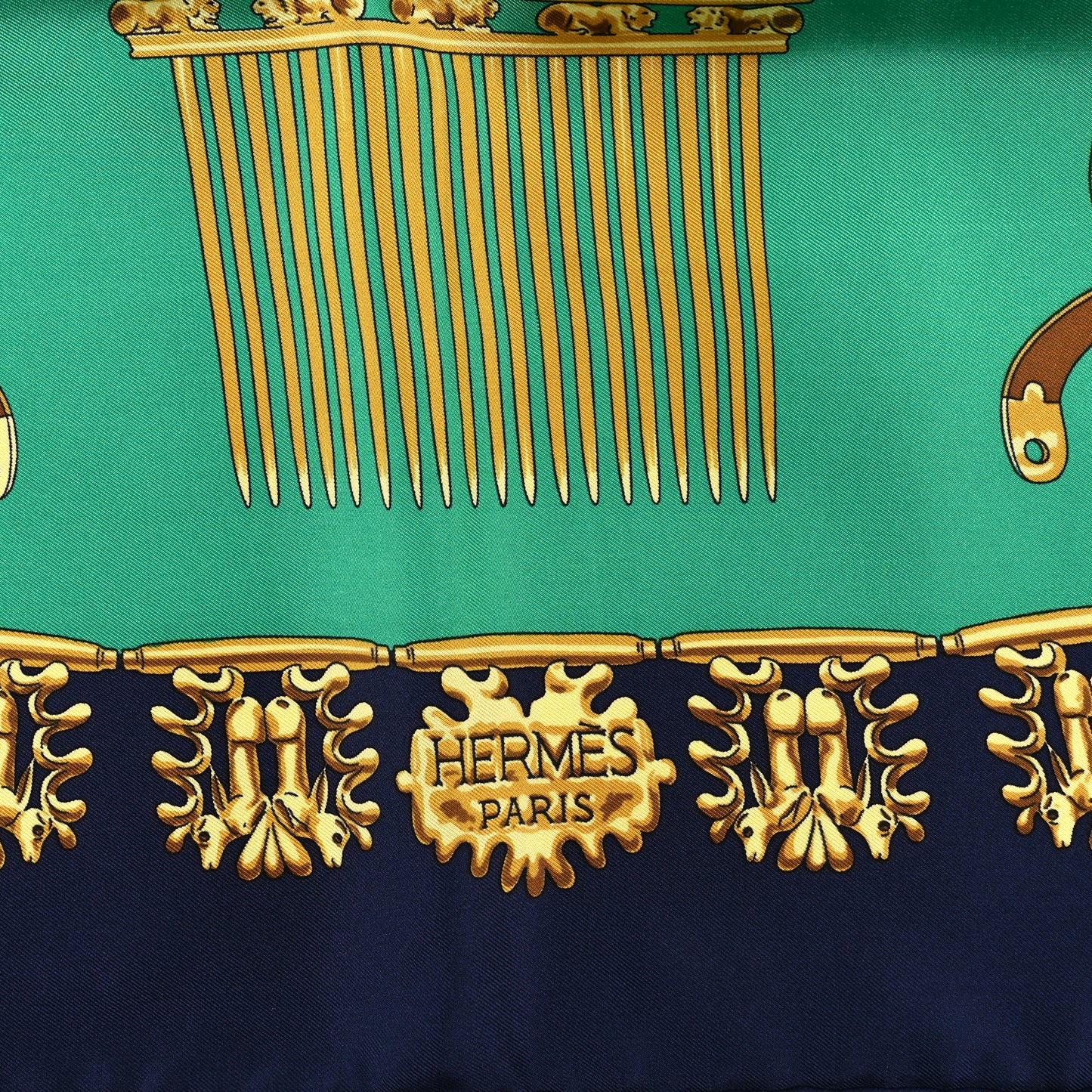 Silk Mousseline Les Cavaliers D'Or Scarf 90
