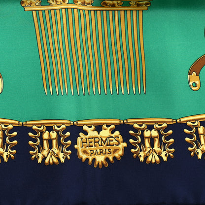 Hermes Silk Mousseline Les Cavaliers D'Or Scarf 90 2 of 3