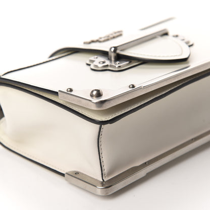 Prada City Calfskin Cahier Chain Wristlet Clutch White 6 of 9