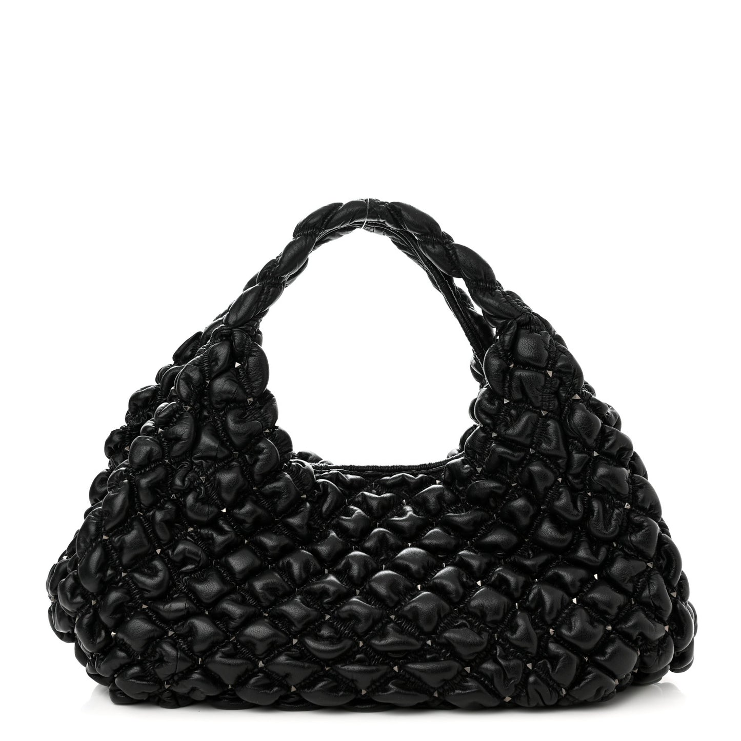 Nappa Spikeme Hobo Bag Black