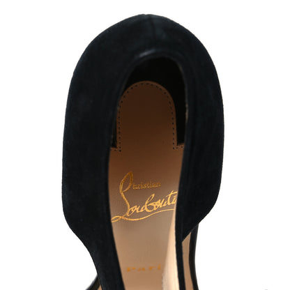 Christian Louboutin Patent Suede Mayerling 100 Sandals 38 Black 8 of 8