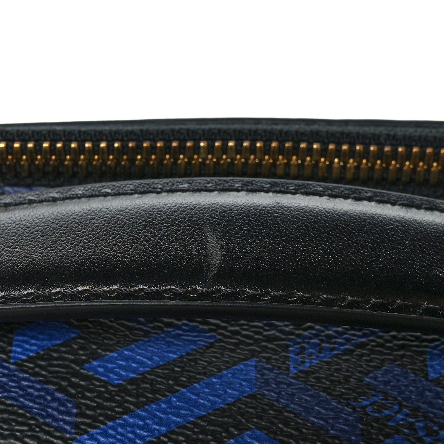 Versace Coated Canvas La Greca Signature Messenger Bag Black Blue 10 of 10