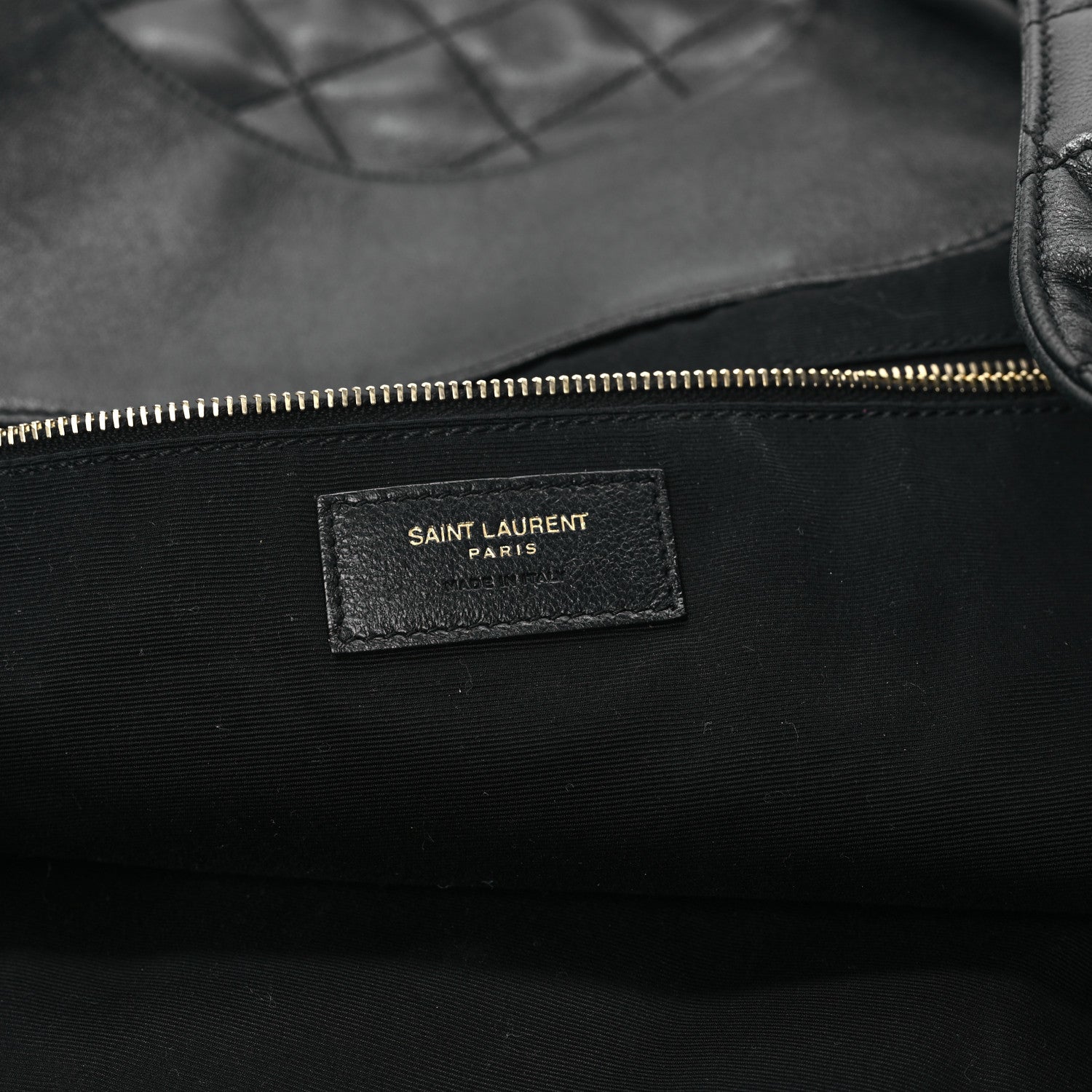 Saint Laurent Lambskin Quilted Maxi Icare Shopping Tote Black 7 of 13
