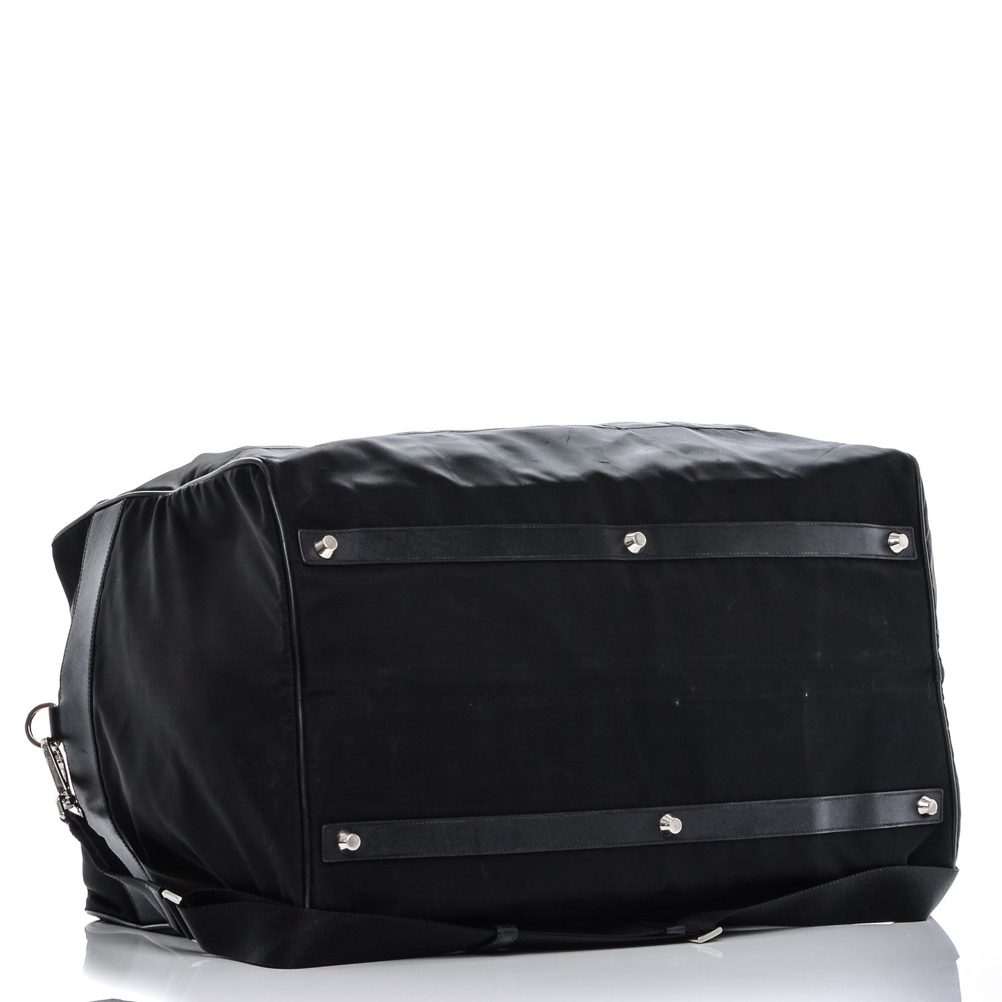 Tessuto Nylon Saffiano Viaggio Carry On Travel Bag Black