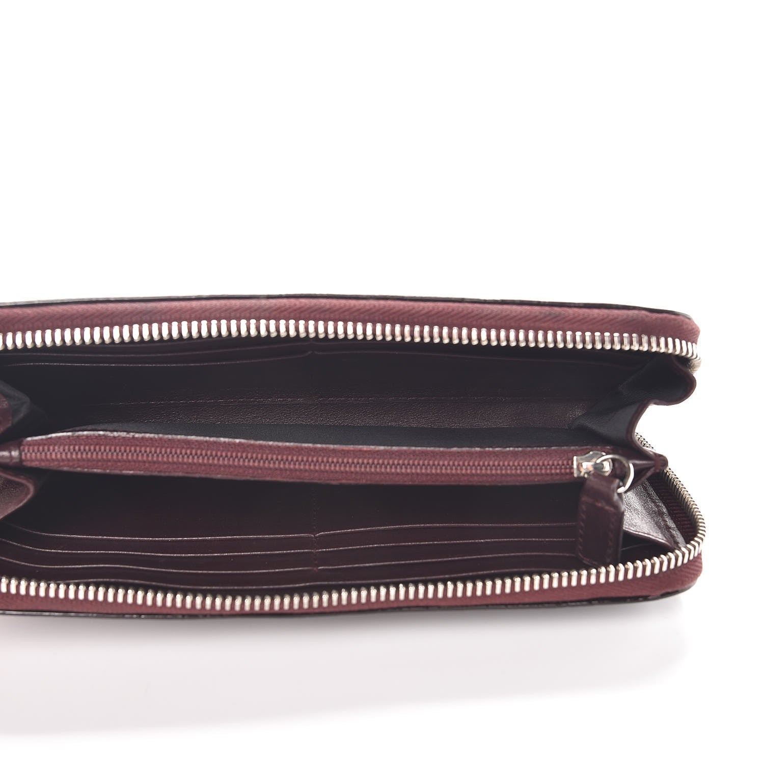 Christian Dior Patent Ultimate Voyageur Zip Around Wallet Bordeaux 5 of 10