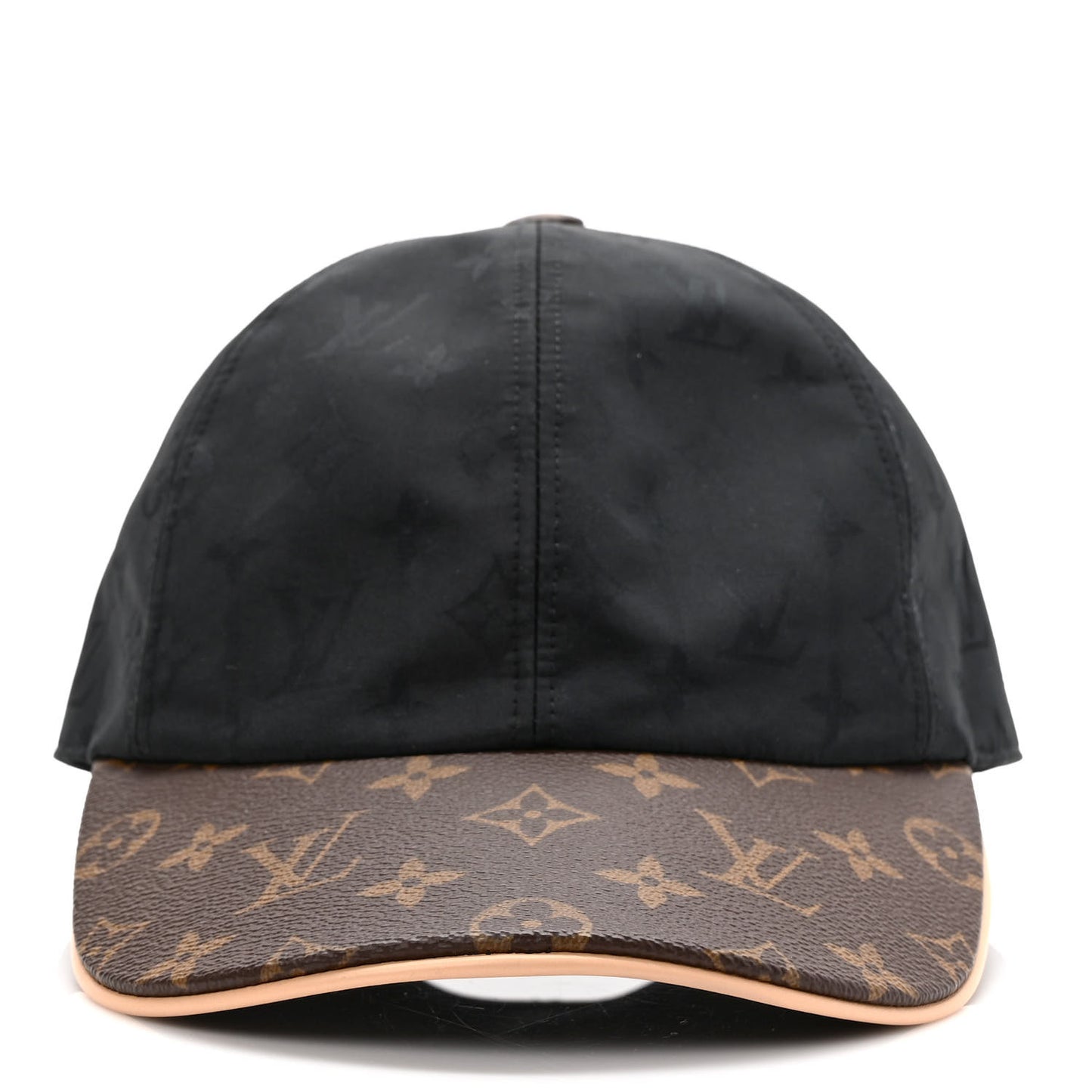 Polyester Silk Monogram LV Get Ready Cap M Black