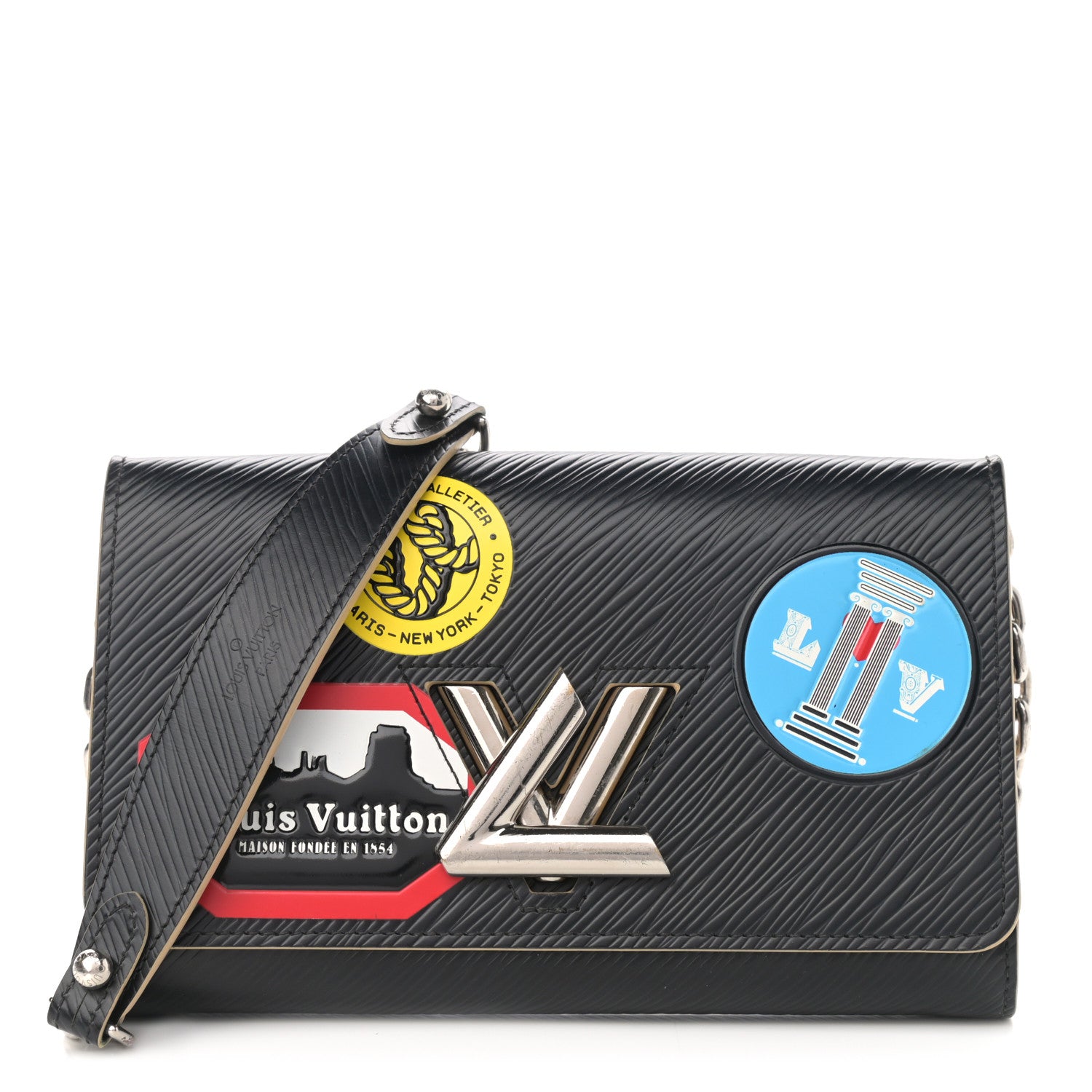 Louis Vuitton Epi World Tour Twist Chain Wallet Black 1 of 10
