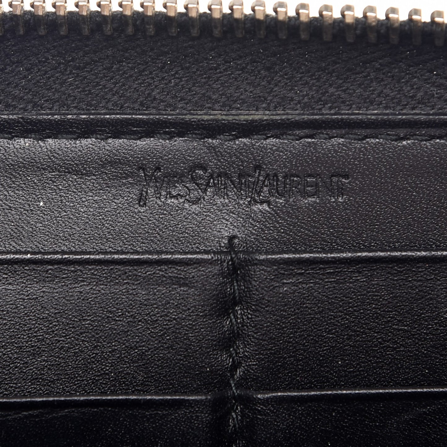 Textured Patent Monogram Belle De Jour Zip Around Wallet Black