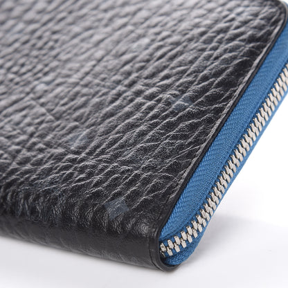 MCM Visetos Large Zip Around Wallet Black Blue 8 of 11