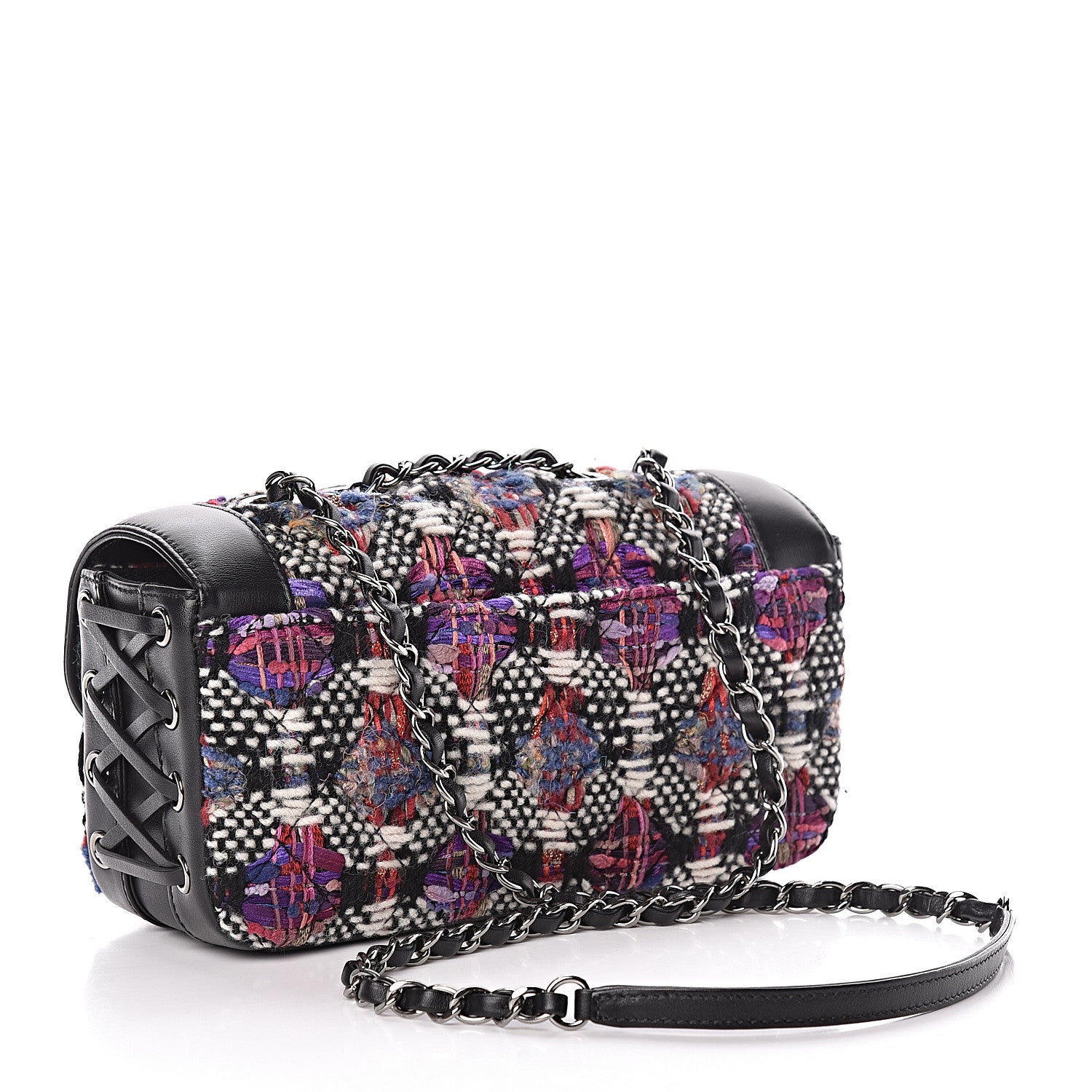 Chanel Tweed Quilted Calfskin Coco Corset Flap Multicolor 3 of 14