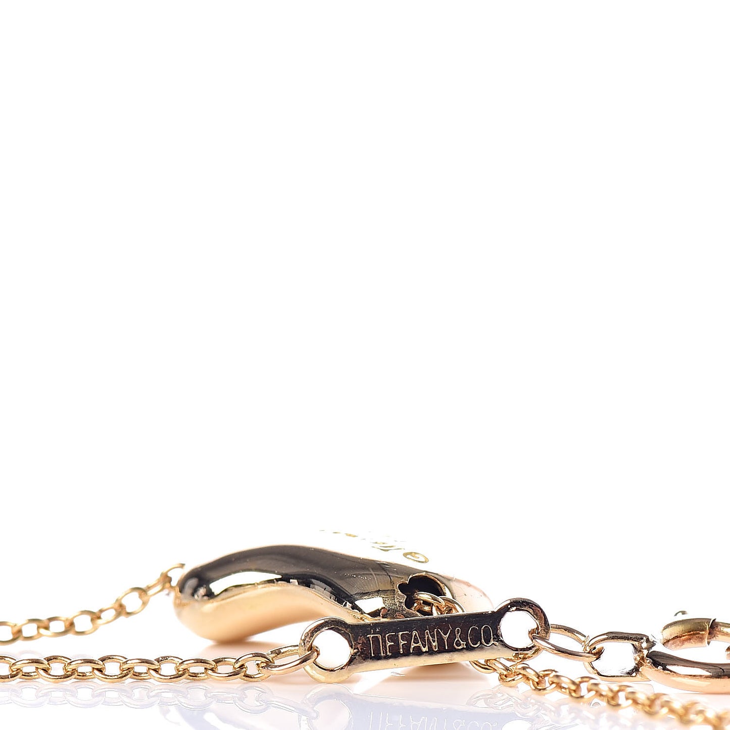18K Yellow Gold 11mm Elsa Peretti Bean Pendant Necklace