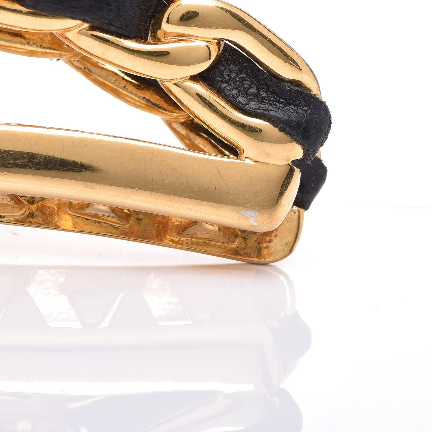 Chanel Lambskin CC Hair Clip Black Gold 11 of 11