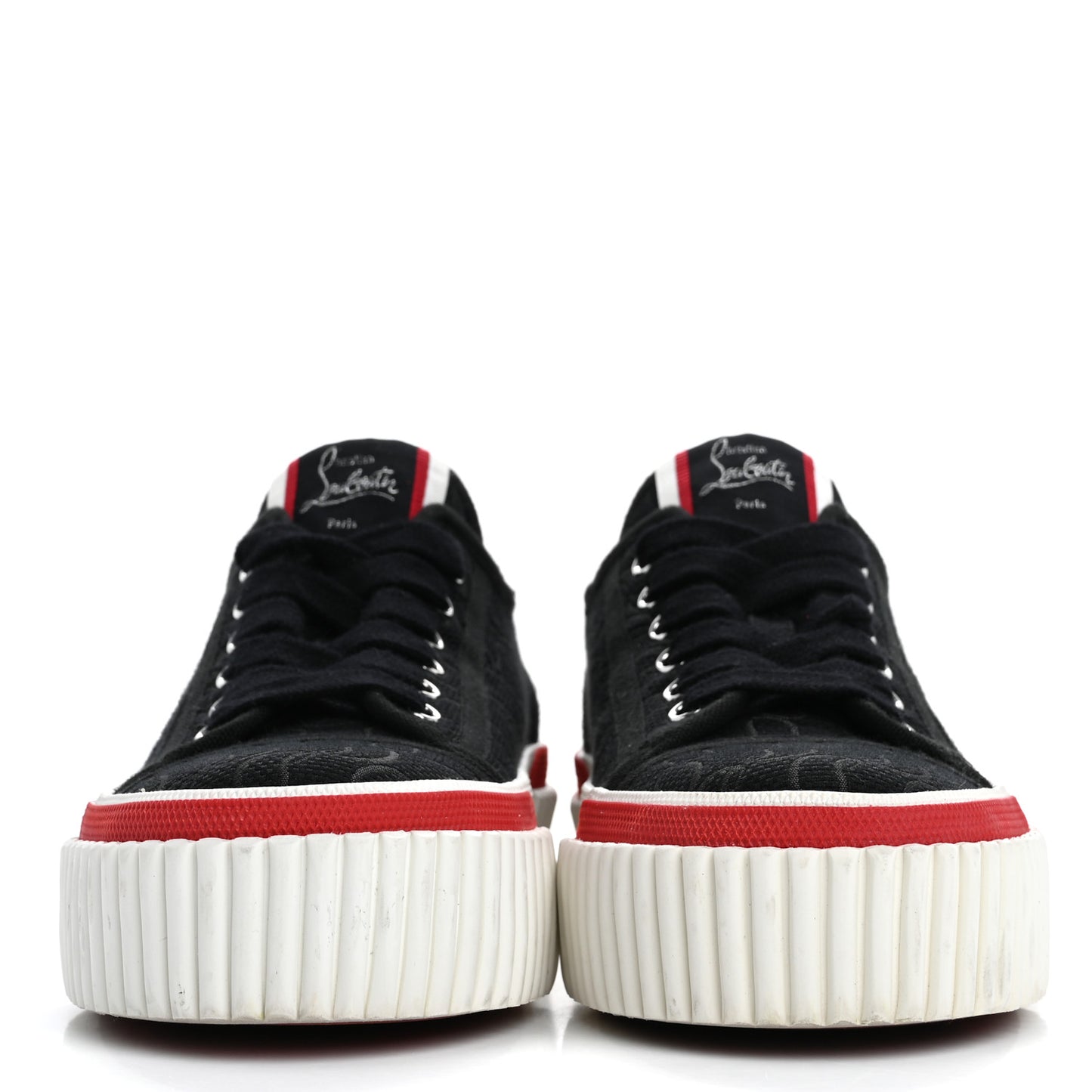 Canvas Pedro Womens Flat Sneakers 37 Black Red