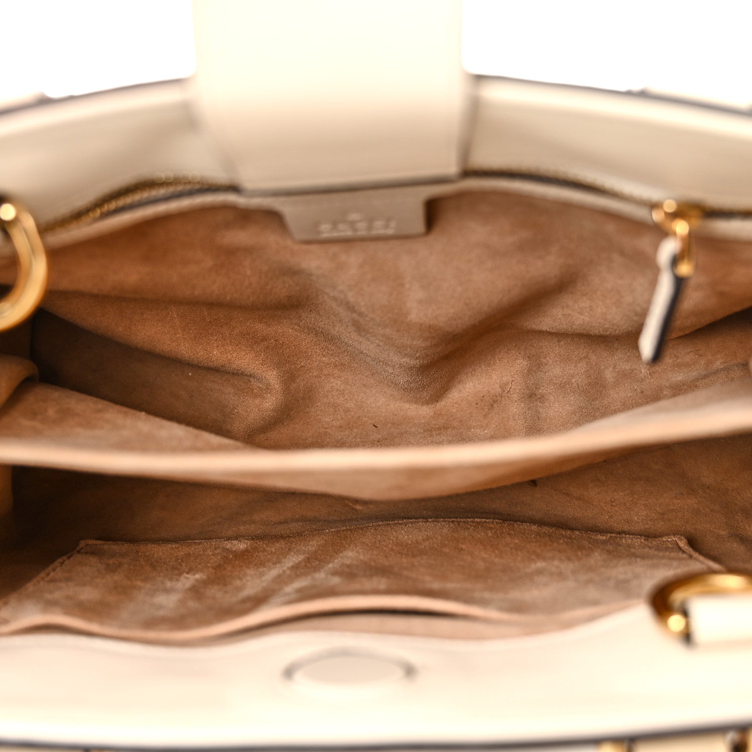 Gucci Calfskin Medium Sylvie Top Handle Tote White 5 of 12