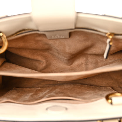 Gucci Calfskin Medium Sylvie Top Handle Tote White 5 of 12