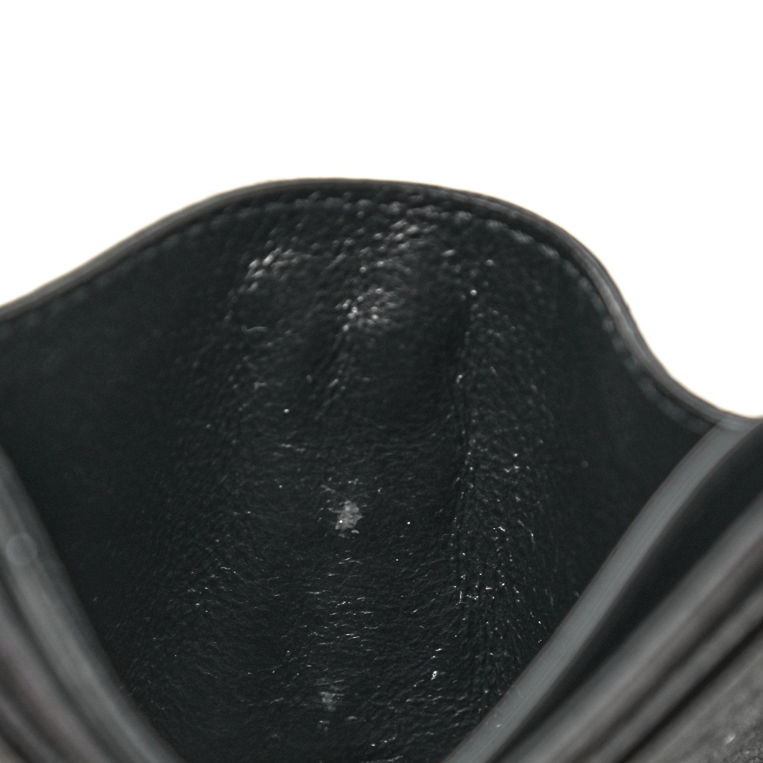 Saint Laurent Crocodile Embossed Nubuck Monogram Credit Card Case Black 8 of 8