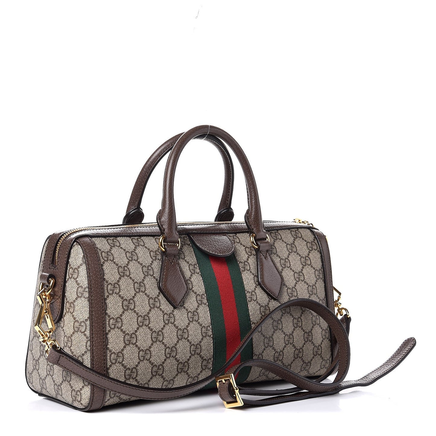GG Supreme Monogram Web Medium Ophidia Boston Brown