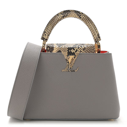 Louis Vuitton Taurillon Snakeskin Capucines BB Steeple Grey 1 of 11