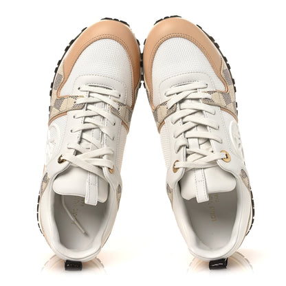 Louis Vuitton Calfskin Damier Azur Run Away Sneakers 36 White 2 of 11
