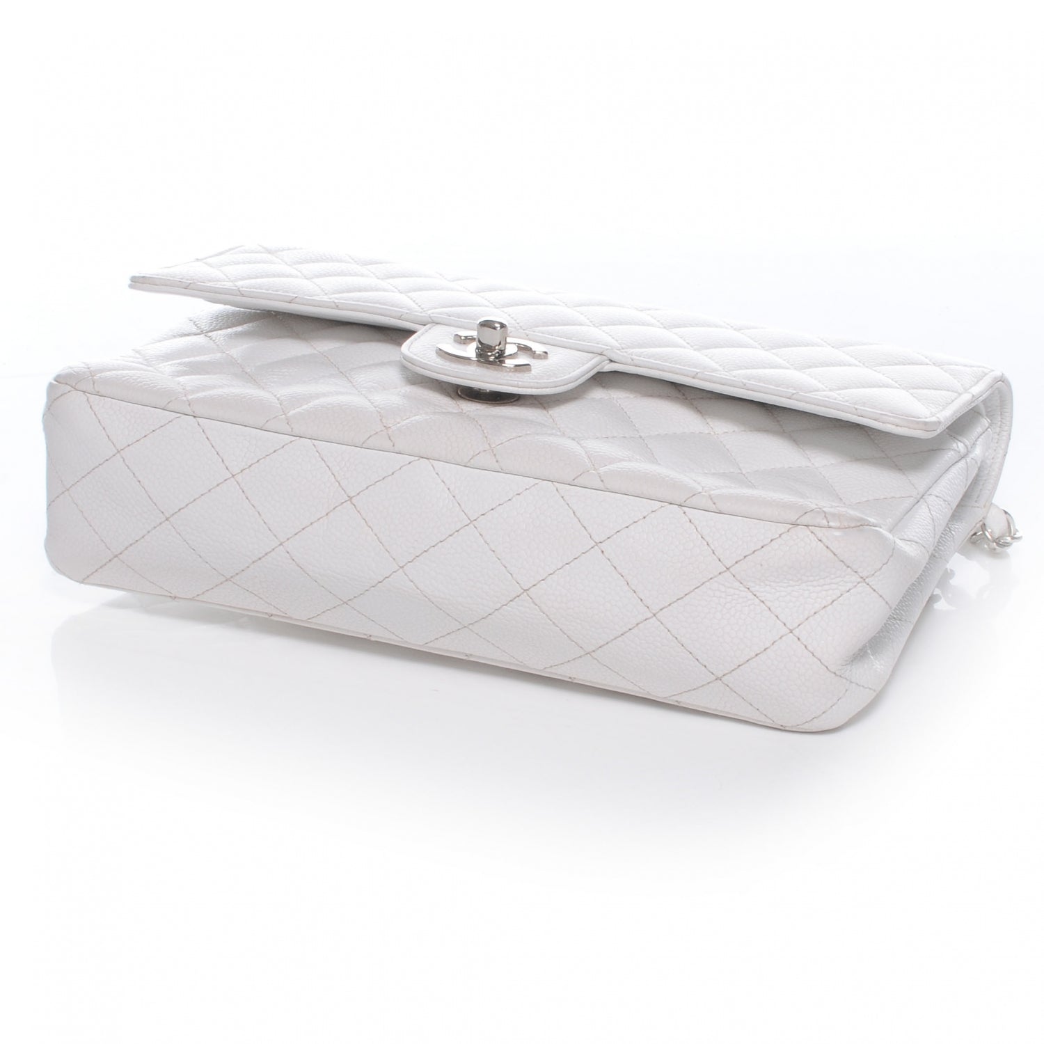 Chanel Caviar Medium Double Flap White 4 of 8