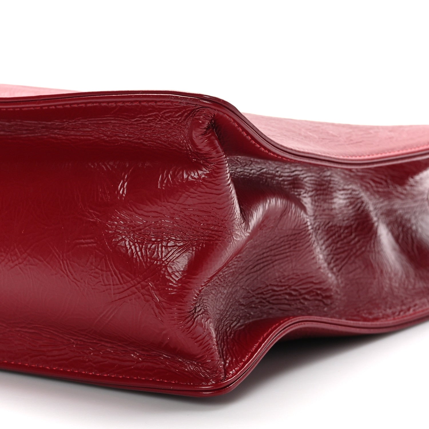 Chanel Shiny Aged Calfskin Shopping Bag Red 9 of 9