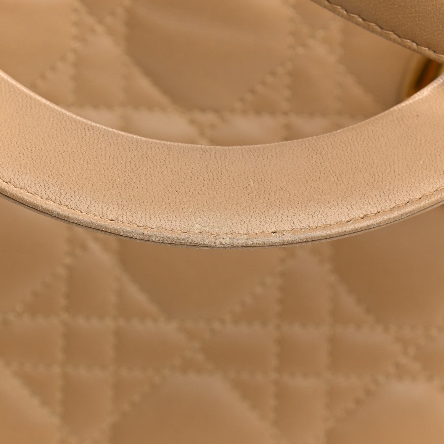Christian Dior Lambskin Cannage Medium Lady Dior Beige 16 of 17