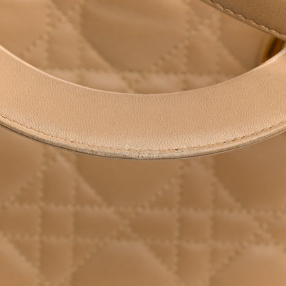 Christian Dior Lambskin Cannage Medium Lady Dior Beige 16 of 17
