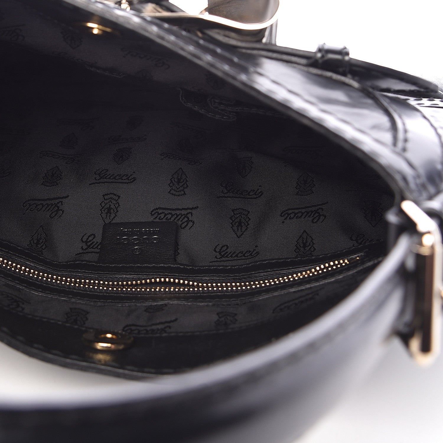 Gucci Calfskin Queen Bow Hobo Black 5 of 12