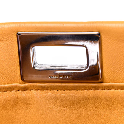 Fendi Nappa Mini Peekaboo Iconic Satchel Giallo Syrup 20 of 25