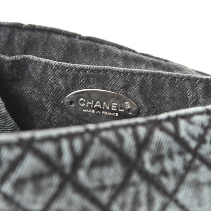 Chanel Denim Quilted Small Denimpression Flap Blue Black 7 of 10