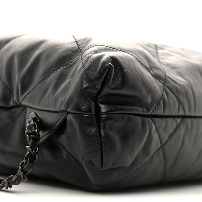 Chanel Shiny Calfskin Quilted Chanel 22 Backpack So Black 8 of 11