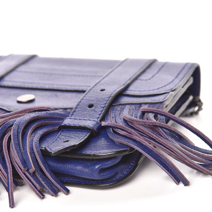 Proenza Schouler Lambskin Fringe PS1 Large Chain Wallet Cobalt Blue 9 of 11