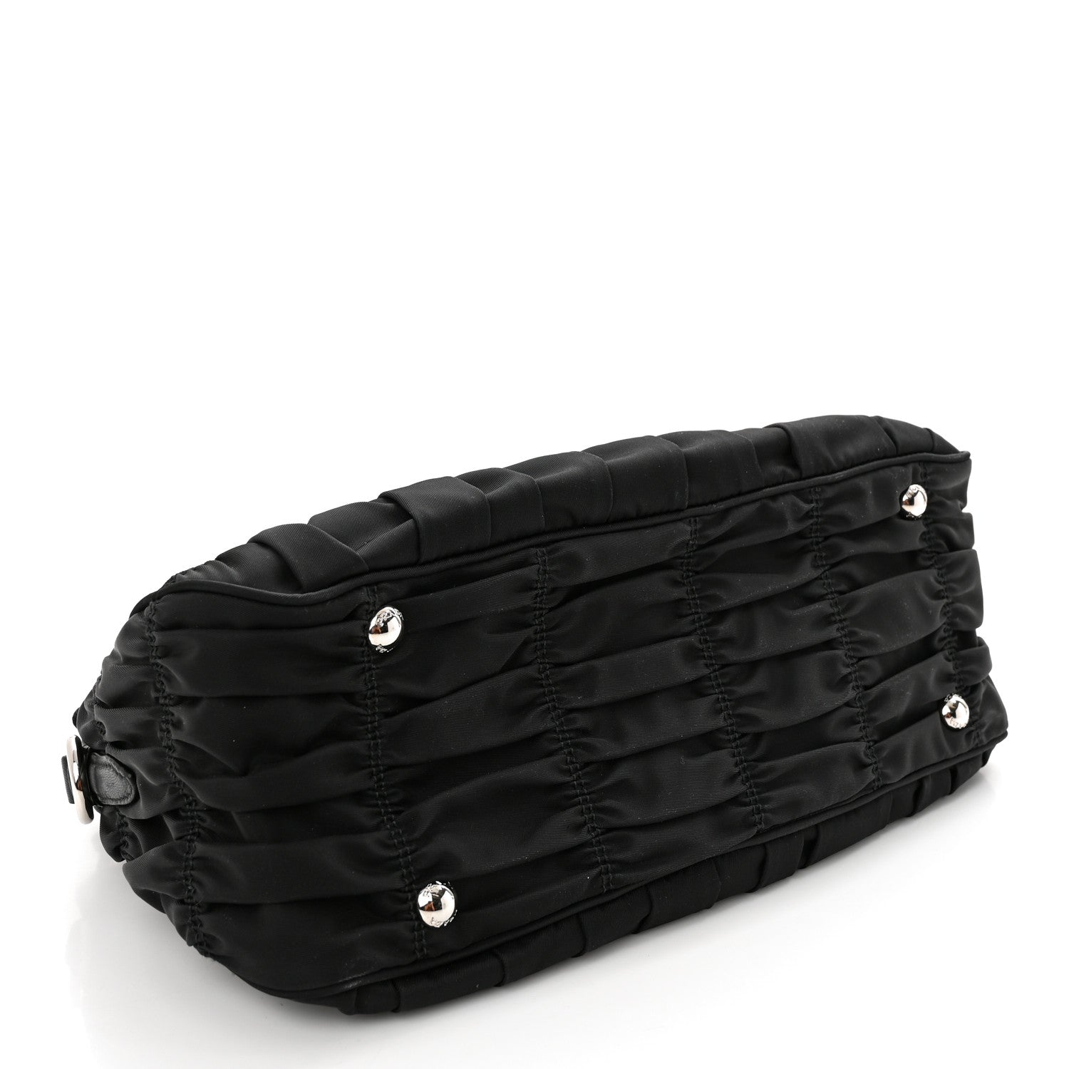 Prada Tessuto Nylon Gaufre Shopping Satchel Black 4 of 14