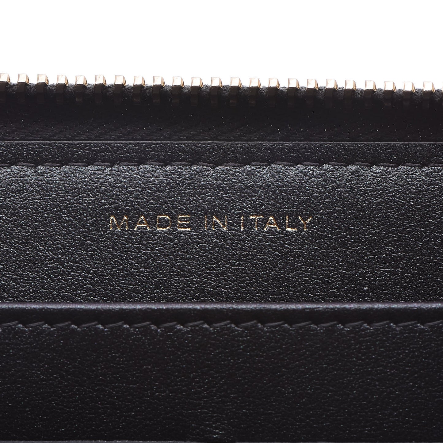 Iridescent Caviar Quilted Long Zip Around Wallet Black