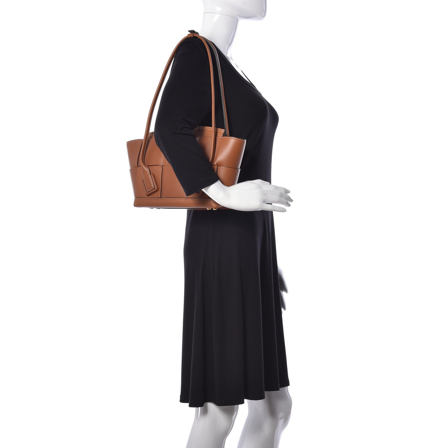 Bottega Veneta French Calfskin Maxi Intrecciato Arco 33 Wood 2 of 9