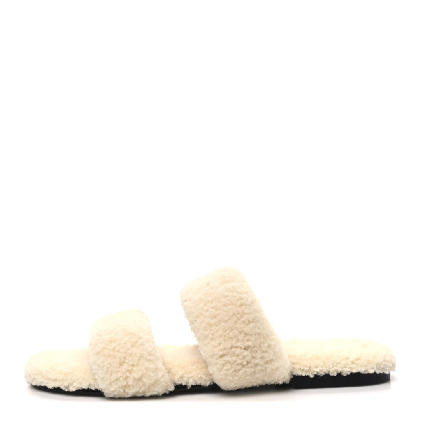 Shearling Mens Bleach Flat Slide Sandals 43 Naturale
