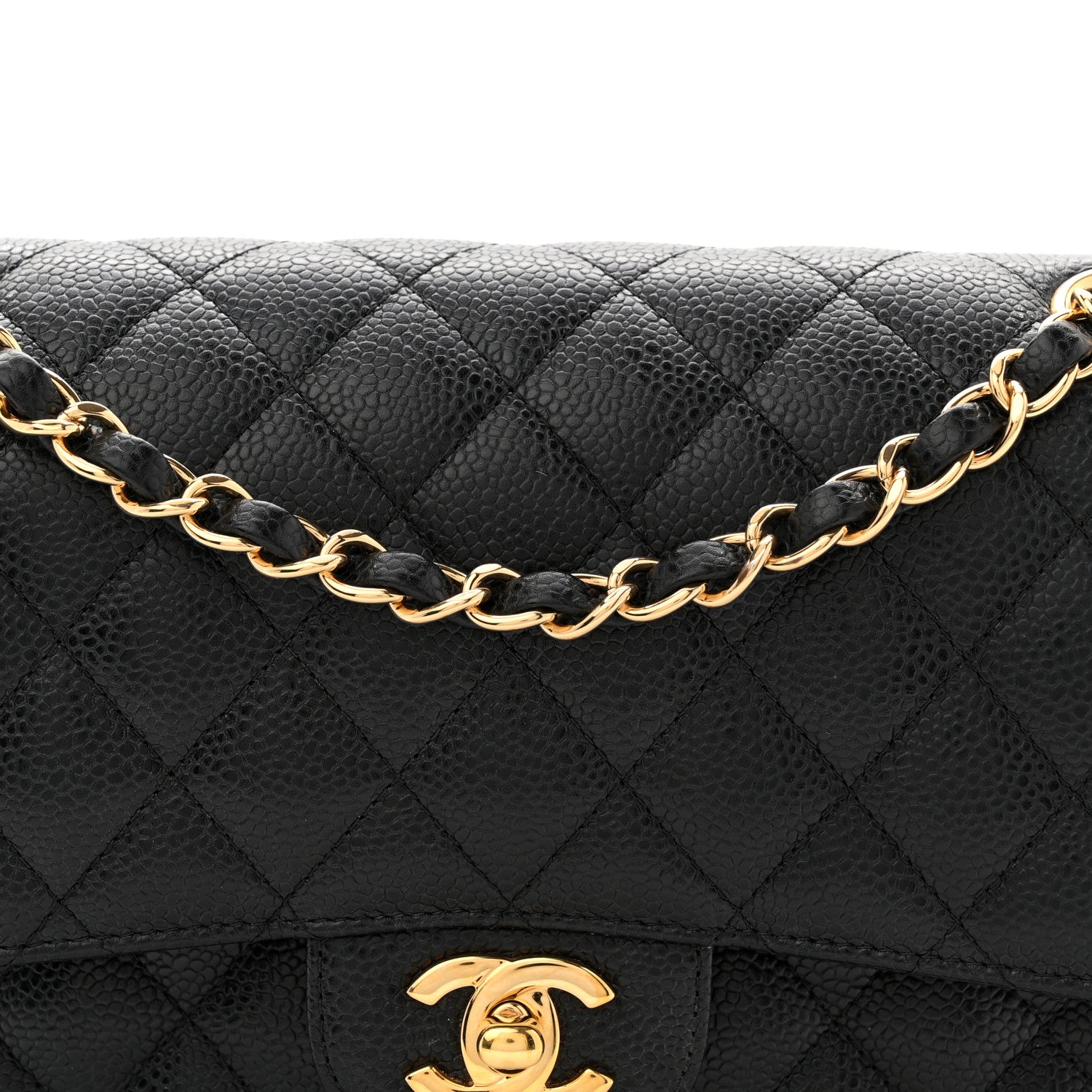 Chanel Caviar Quilted Medium Double Flap Black 8 of 11