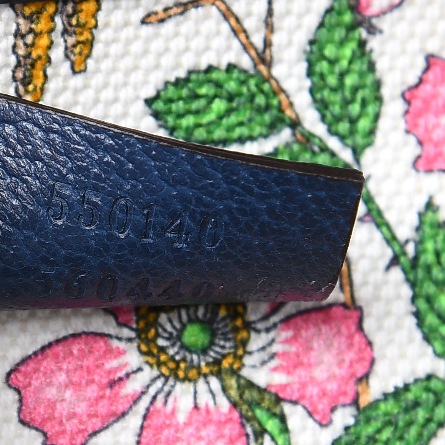 Gucci Canvas Large Flora Tote Navy Multicolor 7 of 10