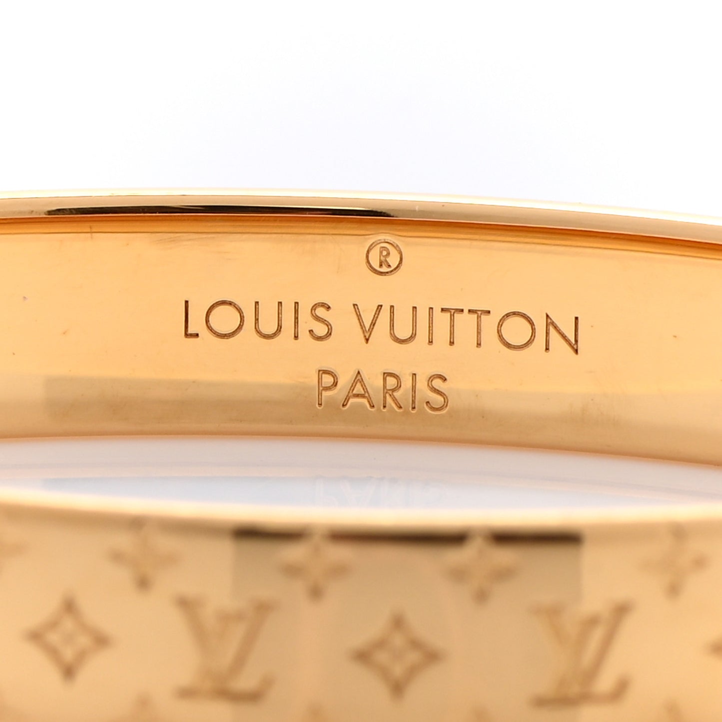 Brass Monogram Nanogram Cuff S Gold