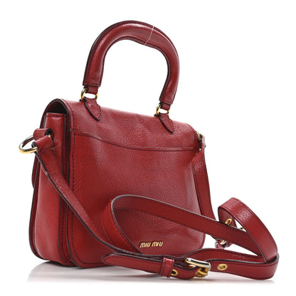 Miu Miu Madras Shoulder Bag Fuoco 3 of 9