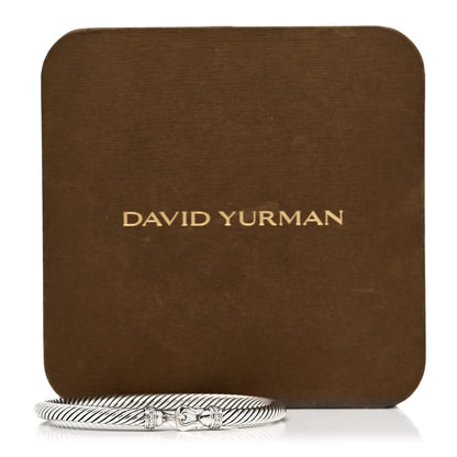 David Yurman Sterling Silver Diamond 5mm Cable Buckle Bracelet 4 of 4