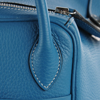 Hermes Taurillon Clemence Lindy 30 Blue Jean 16 of 19