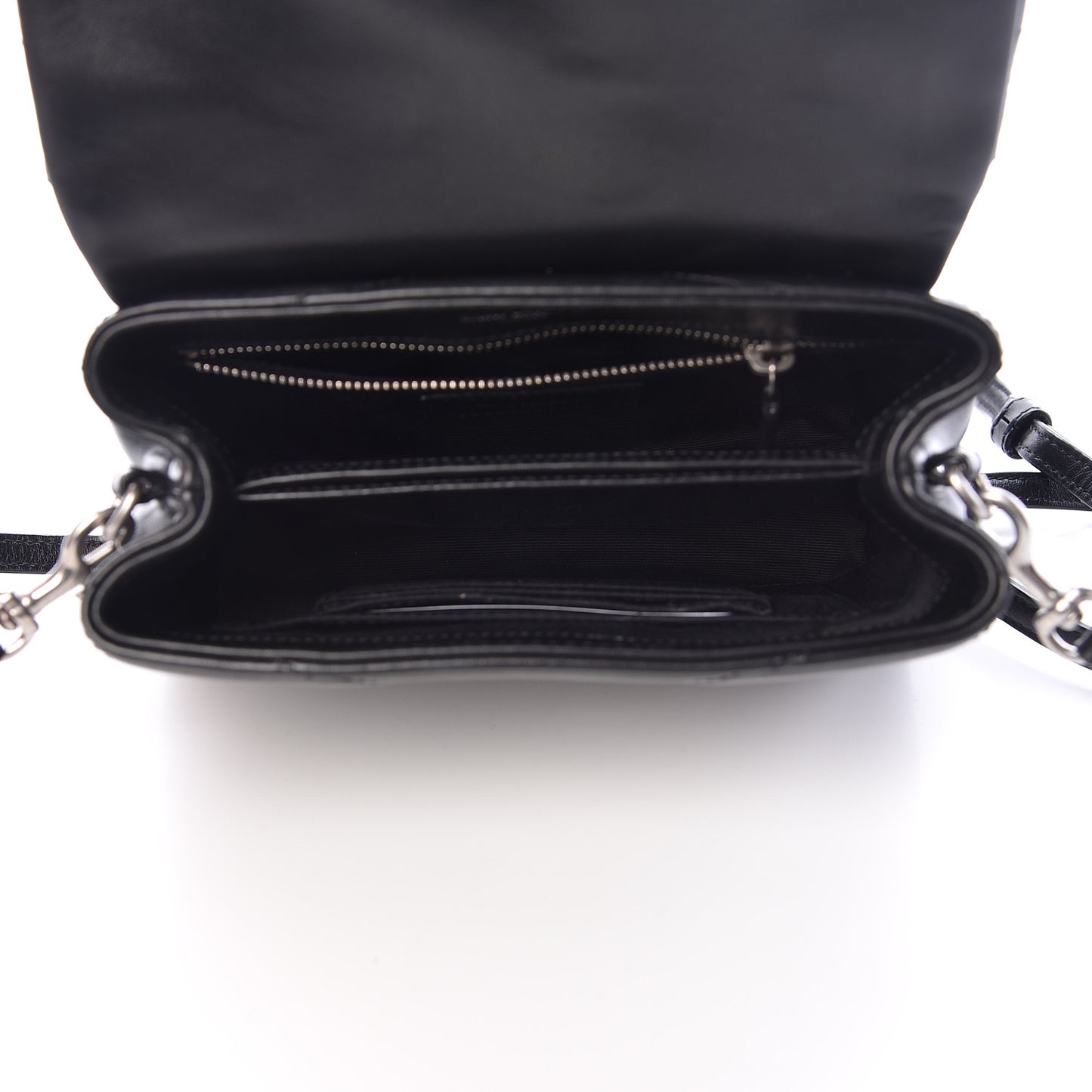 Calfskin Y Quilted Monogram Toy Loulou Crossbody Bag Black