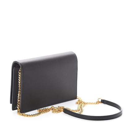 Saint Laurent Smooth Calfskin Classic Monogram Kate Tassel Chain Wallet Black 2 of 7